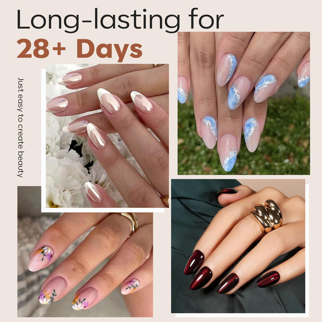 modelones Short Almond Nail Tips, Pre-shaped Gel x Nail Tips Full Cover Fake Nails Acrylic Nail Tips Nail Extension Press on Nails Gel x Nail Kit 216PCS 12Sizes