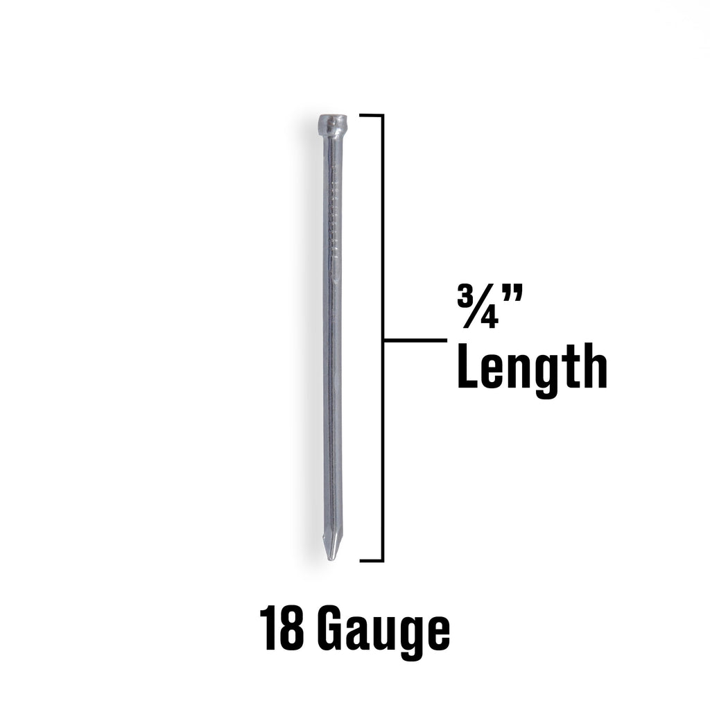 (4 pack) Fast-N-Tite 3/4 x 18" Bright Wire Nails, Steel, Interior Nails