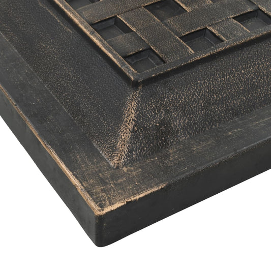 vidaXL Parasol Base Square Polyresin 26.5 lb Bronze