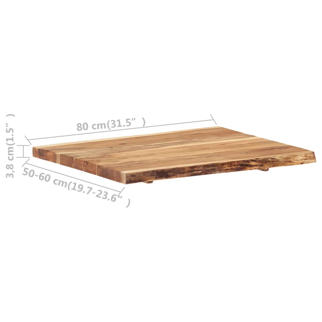 vidaXL Solid Acacia Wood Table Top Kitchen Live Edge Desk Coffee Multi Sizes