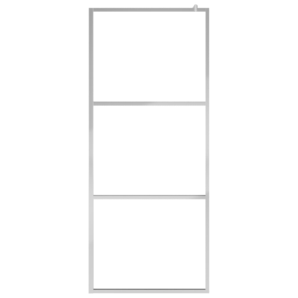 vidaXL Walk-in Shower Wall with Half Frosted ESG Glass 45.3"x76.8"