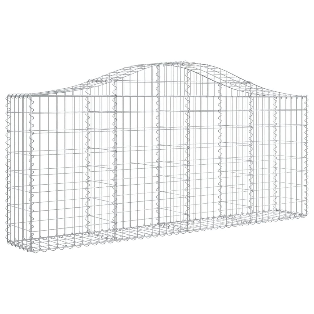 vidaXL Gabion Basket Arched Gabion Basket Planter for Flower Galvanized Iron