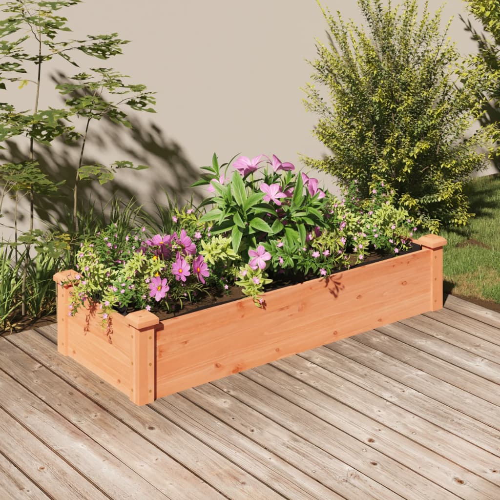 vidaXL Garden Raised Bed with Liner Strawberry Planter Herb Bed Solid Wood Fir