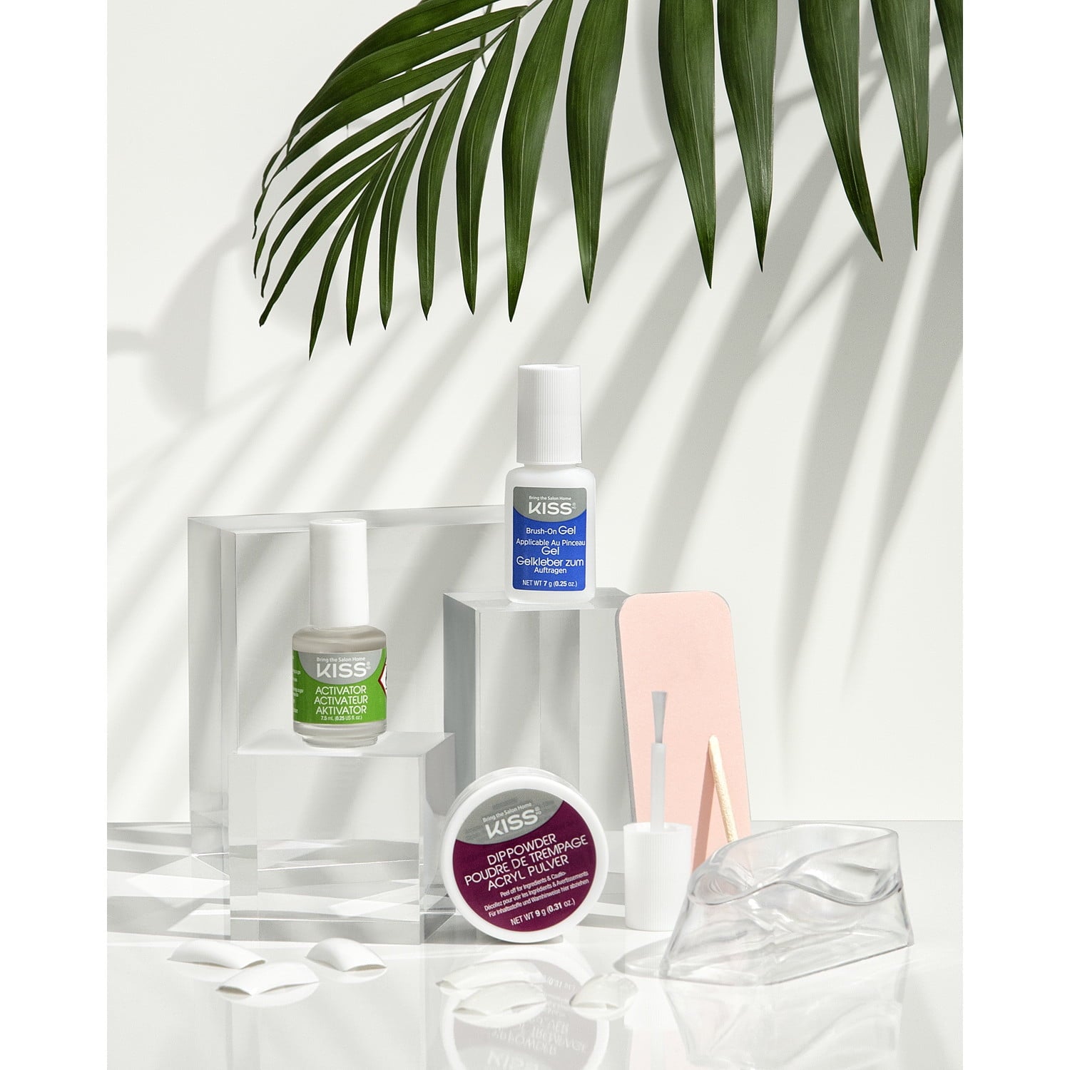 KISS Salon Dip Powder Nail Kit All-in-One Professional Dipping System Fake Nails Gel Nail Kit