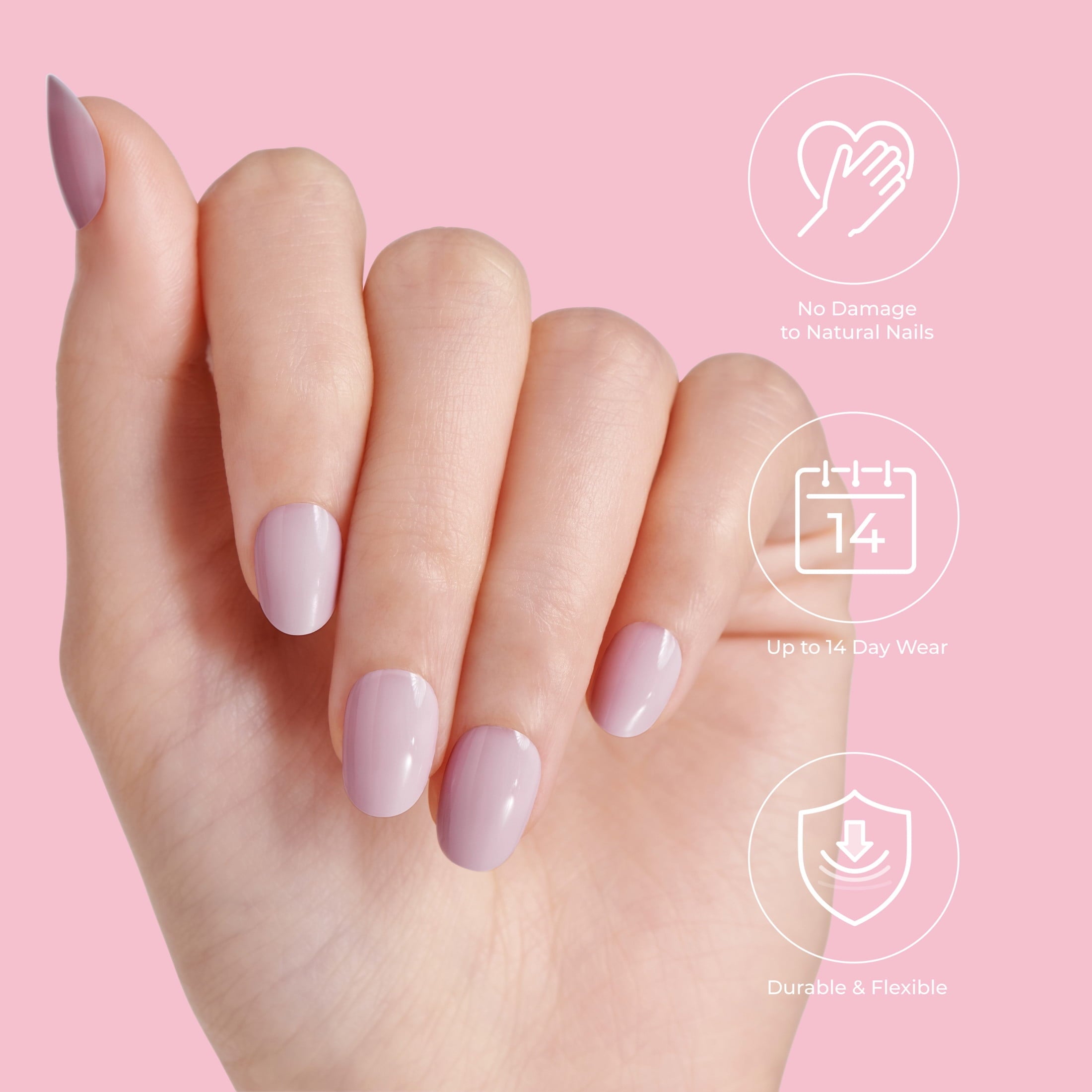 KISS Salon Color Press On Glue Nails , 'Truthful', Solid Red, Short Oval, 28 Count