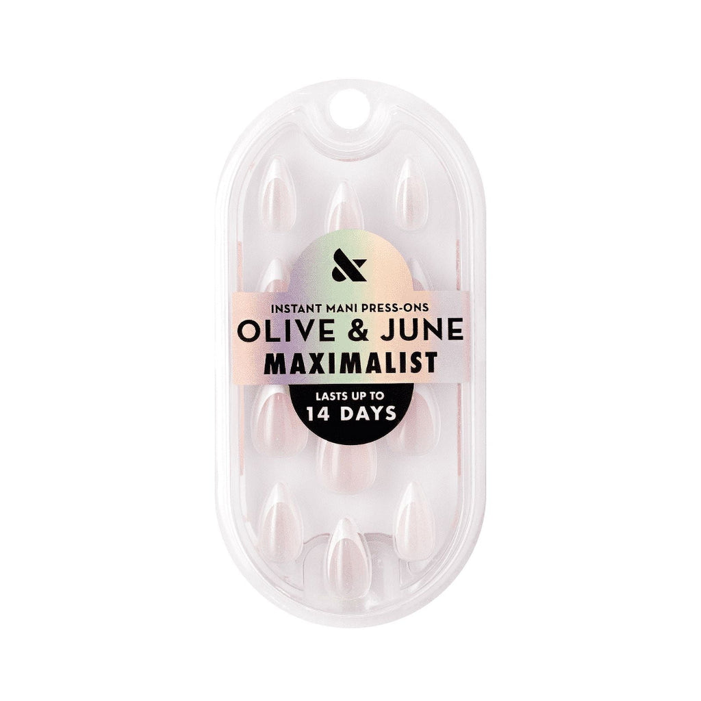 Olive & June Instant Mani Maximalist Short Round Press-On Nails, Sky Chrome, 42 Pieces