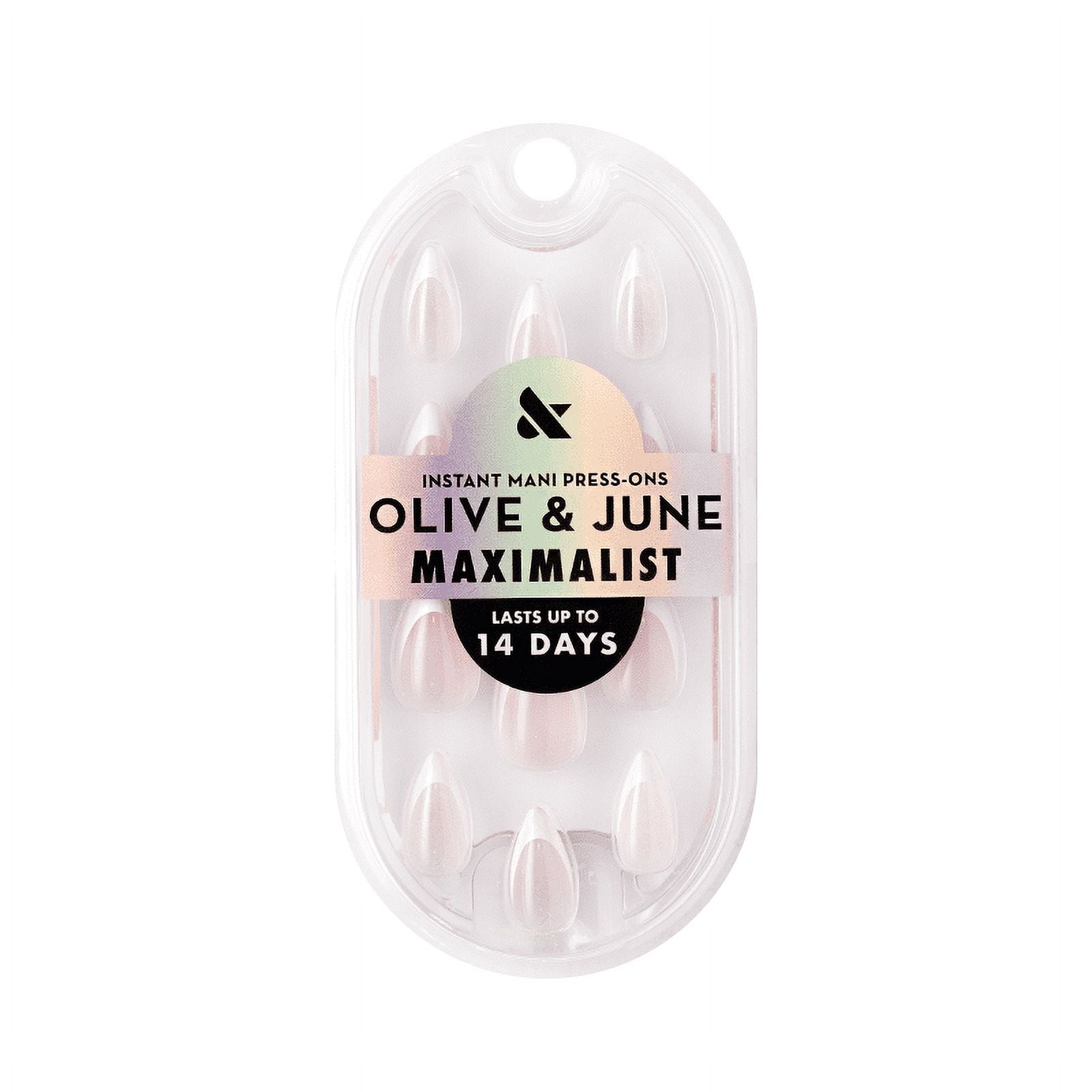 Olive & June Instant Mani Maximalist Short Round Press-On Nails, Sky Chrome, 42 Pieces