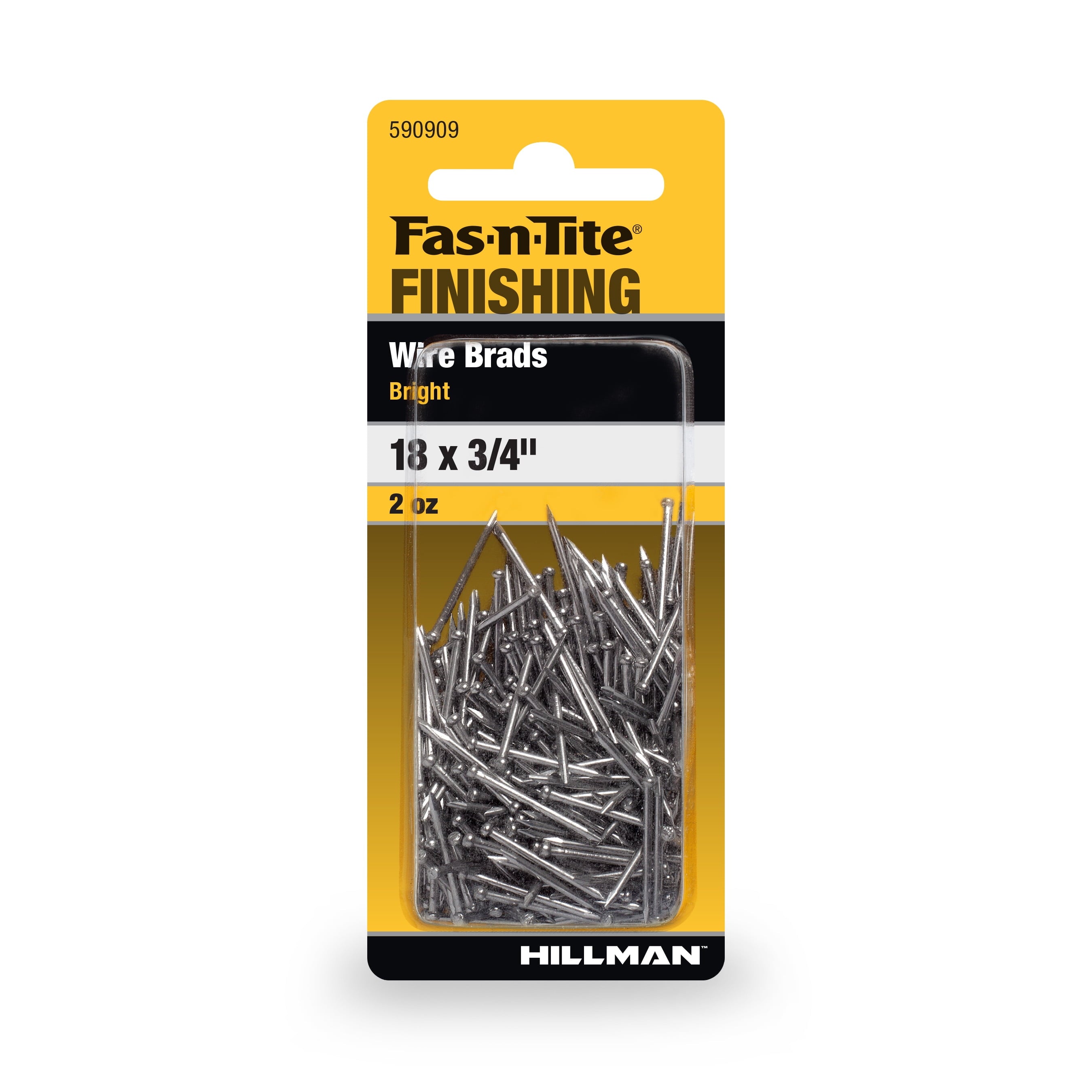 (4 pack) Fast-N-Tite 3/4 x 18" Bright Wire Nails, Steel, Interior Nails